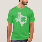T-shirt Texas Gift St. Patrick's Day Shamrock Clover Irish (Devant)