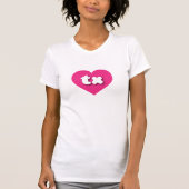 T-shirt Texas hot coeur rose - J'aime tx (Devant)