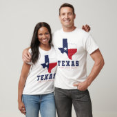 T-shirt Texas, Lone Star State, Drapeau Carte Blanc Homme (Unisexe)