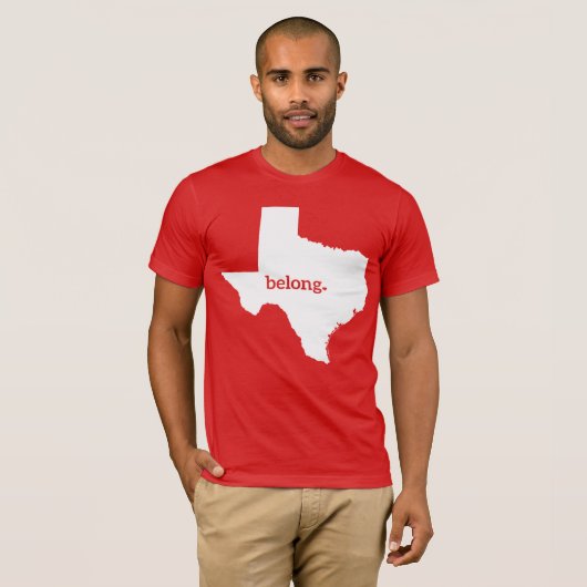 T-shirt Texas Map Belong, State Pride (Devant entier)