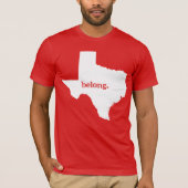 T-shirt Texas Map Belong, State Pride (Devant)