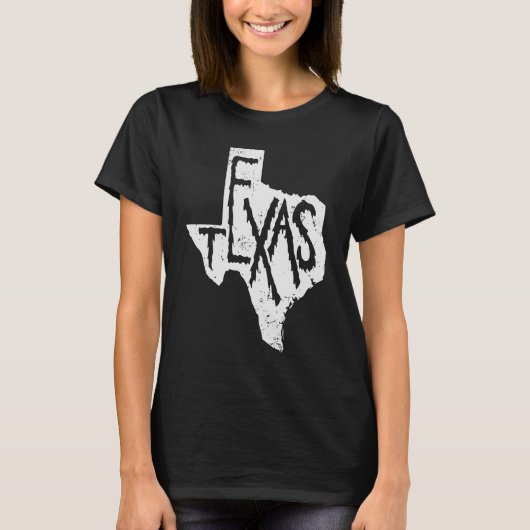 T-shirt Texas Map État des États-Unis (Devant)