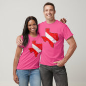 T-shirt Texas Map Outline Plongée Drapeau Drapeau Engin De (Unisexe)