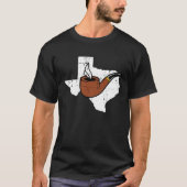 T-shirt Texas Map Tobacco Pipe Smoking Hobby Briar Pipe Sm (Devant)