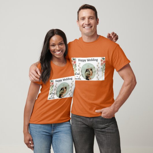 T-shirt Texas Orange Couleur Mariage Couple's Joli (Unisexe)