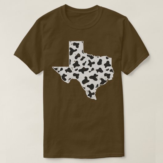 T-shirt Texas Outline Cow Farmer (Design devant)