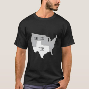 T-shirt Texas Pas Texas Avec Carte d'Amérique