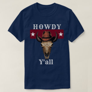 T-shirt Texas Popular Dit Howdy Y'all