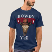 T-shirt Texas Popular Dit Howdy Y'all (Devant)
