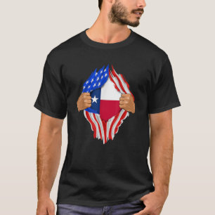 T-shirt Texas Racines à l'intérieur du drapeau de l'État C