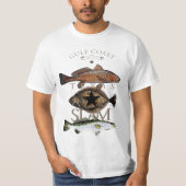 T-shirt Texas Slam Fishing Red Drum Flounder Truite T-Shir (Devant)