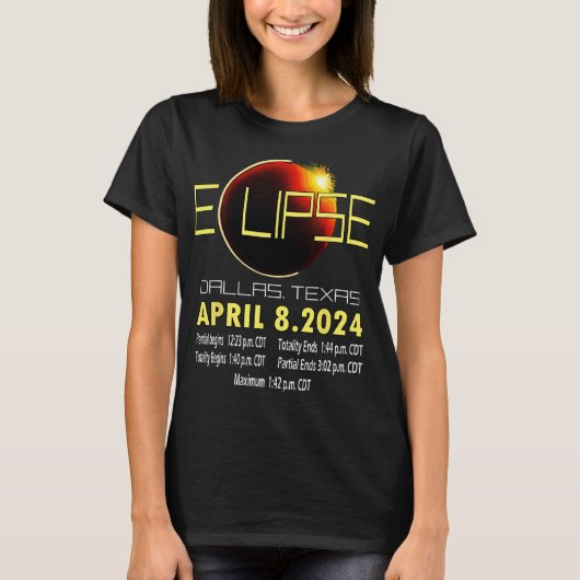 T-shirt Texas Solar Eclipse 2024 Solar Eclipse Funny Texas (Devant)