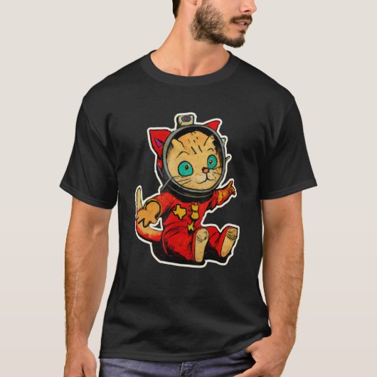 T-shirt Texas Space Chat Cute Kitty Avec Tx Animal People  (Devant)