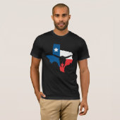 T-shirt Texas State drapeau Longhorn silhouette (Devant entier)