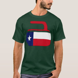 T-shirt Texas State Flag Curling Stone Texas Curler