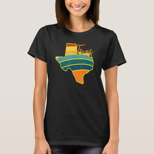T-shirt Texas State Pride Sunset I Love Texas (Devant)