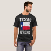 T-shirt Texas Strong Pray For Texas Flag Map (Devant entier)