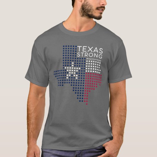 T-shirt Texas Strong USA Flag Pray for Texas (Devant)