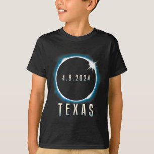 T-shirt Texas Total Solar Eclipse 2024 Bleu Avril 8 Hommes