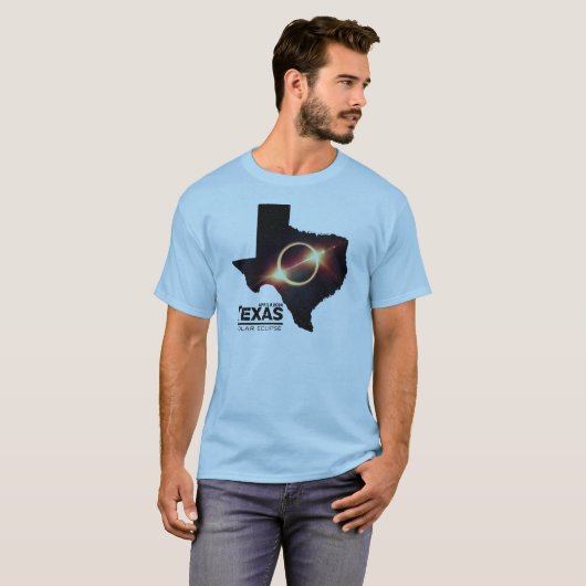T-shirt Texas Total Solar Eclipse Avril 2024 Texas Eclip (Devant entier)