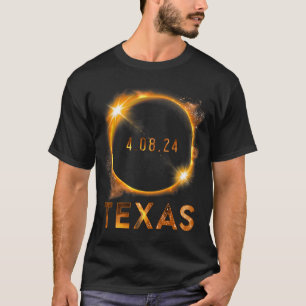 T-shirt Texas Total Solar Eclipse Avril 8 2024 Texas Solar