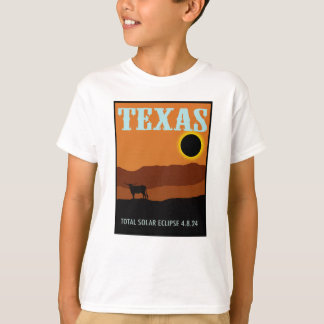 T-shirt Texas Travel Poster Eclipse