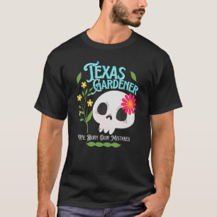 T-shirt Texas Tx État rebelle Gardener mignon flux crâne