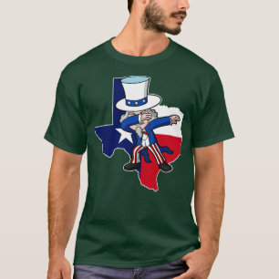 T-shirt Texas Uncle Sam Texan 4 juillet USA Patriotique