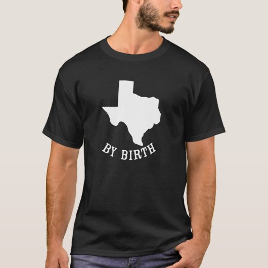T-shirt Texas Us State Map By Birth (Devant)