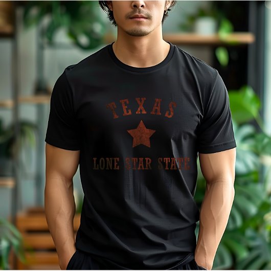 T-shirt Texas vintage l'état étoile solitaire