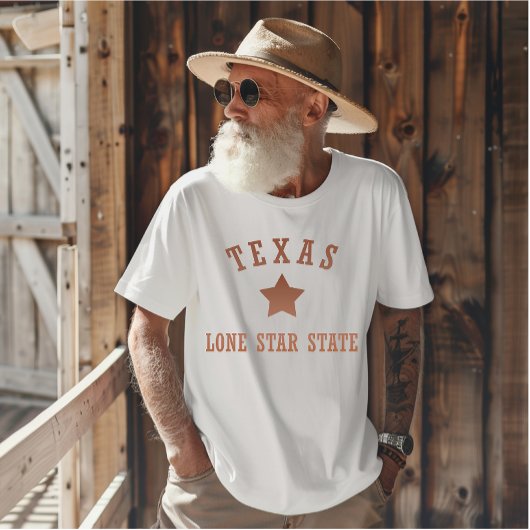 T-shirt Texas vintage l'état étoile solitaire