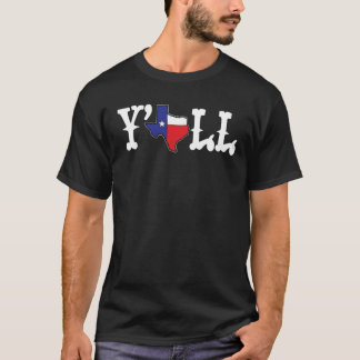 T-shirt Texas Y'ALL Pays Western State Drapeau du Texas