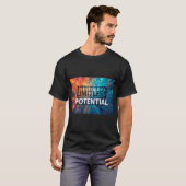 T-shirt Texte Abstrait Potentiel Illimité (Devant entier)