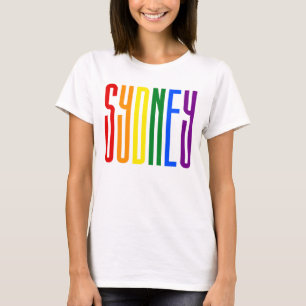 T-shirt Texte arc-en-ciel coloré LGBTQ Sydney Gay pride LG