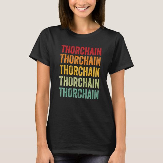 T-shirt Texte arc-en-ciel Crypto Thorchain (Devant)
