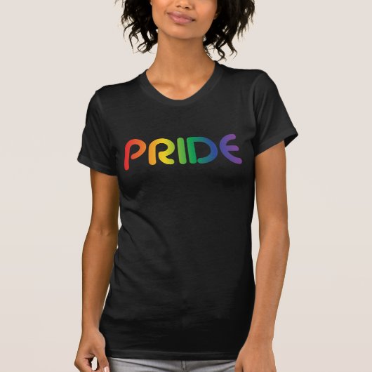 T-shirt texte arc-en-ciel gay pride (Devant)