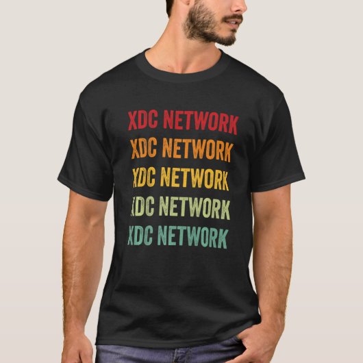 T-shirt Texte arc-en-ciel Xdc Network Crypto (Devant)