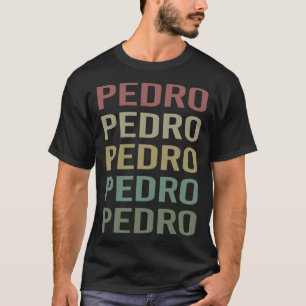 T-shirt Texte artistique coloré - Nom Pedro