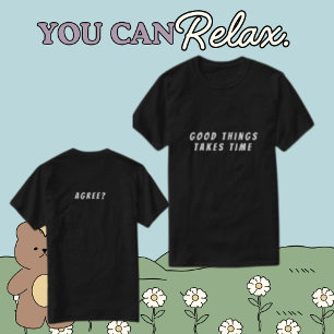 T-shirt Texte avant et arrière Personnalisé Hommes