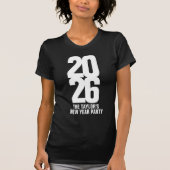 T-shirt Texte blanc 2024 nouvel an événement personnalisé (Devant)