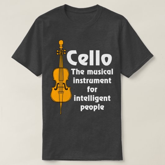 T-shirt Texte blanc Cello intelligent (Design devant)