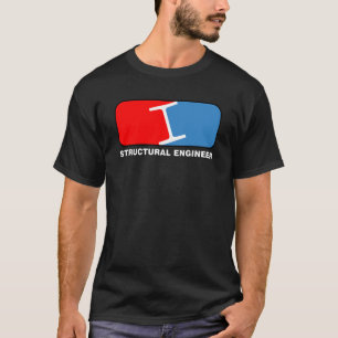 T-shirt Texte blanc de la ligue des ingénieurs structuraux