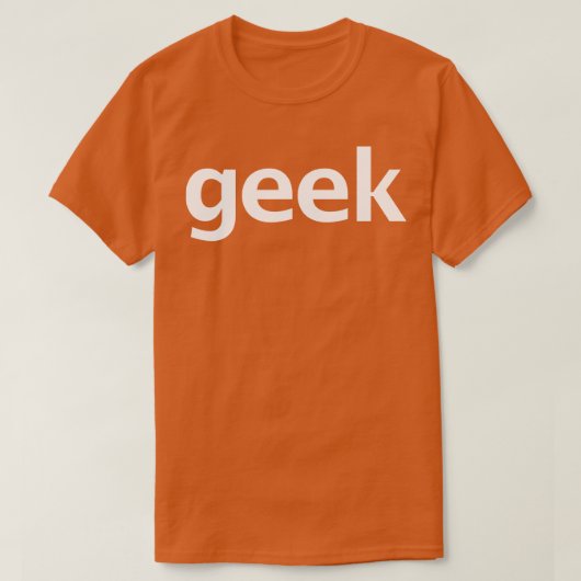 T-shirt Texte blanc de la typographie geek (Design devant)