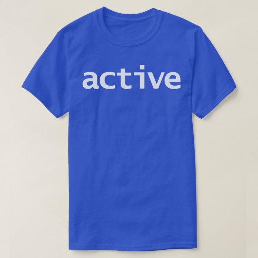 T-shirt Texte blanc de la typographie minimale active (Design devant)