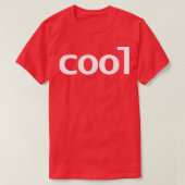 T-shirt Texte blanc de la typographie minimale cool (Design devant)