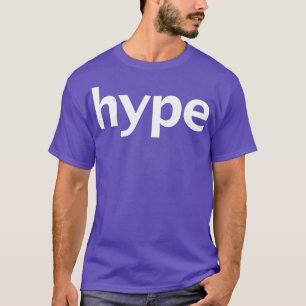 T-shirt Texte blanc de la typographie minimale Hype