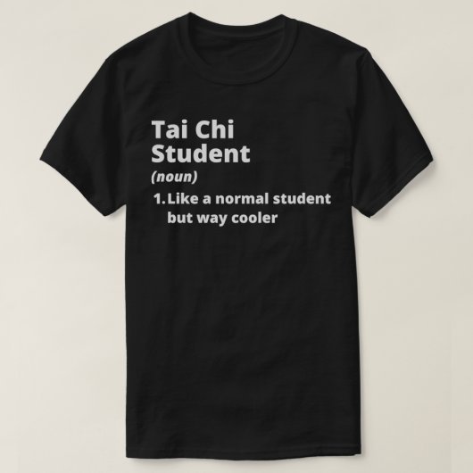 T-shirt Texte blanc de Tai Chi Student (Design devant)