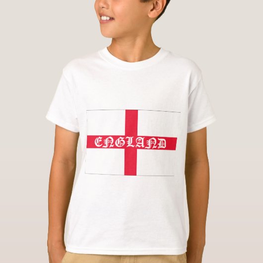 T-shirt Texte blanc du drapeau anglais (Devant)