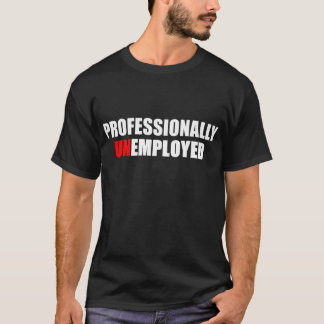 T-shirt Texte blanc et rouge drôle professionnellement