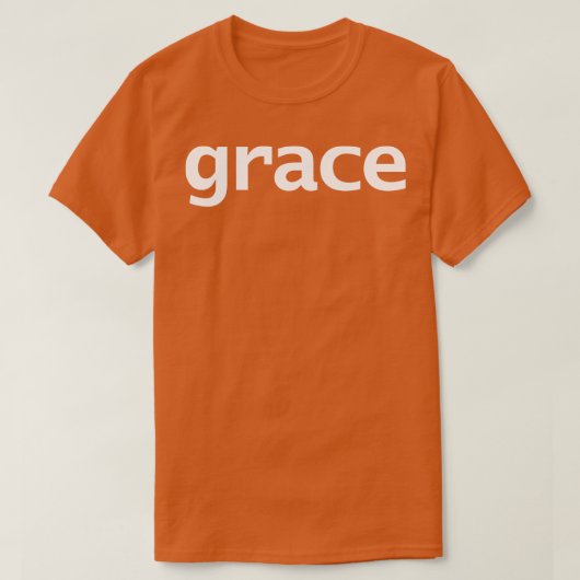 T-shirt Texte blanc Grace Minimal Typographie (Design devant)